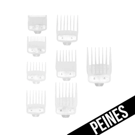 PEINES / GUIAS UNIVERSALES TRANSPARENTES (8 NUMEROS DE GUIAS)